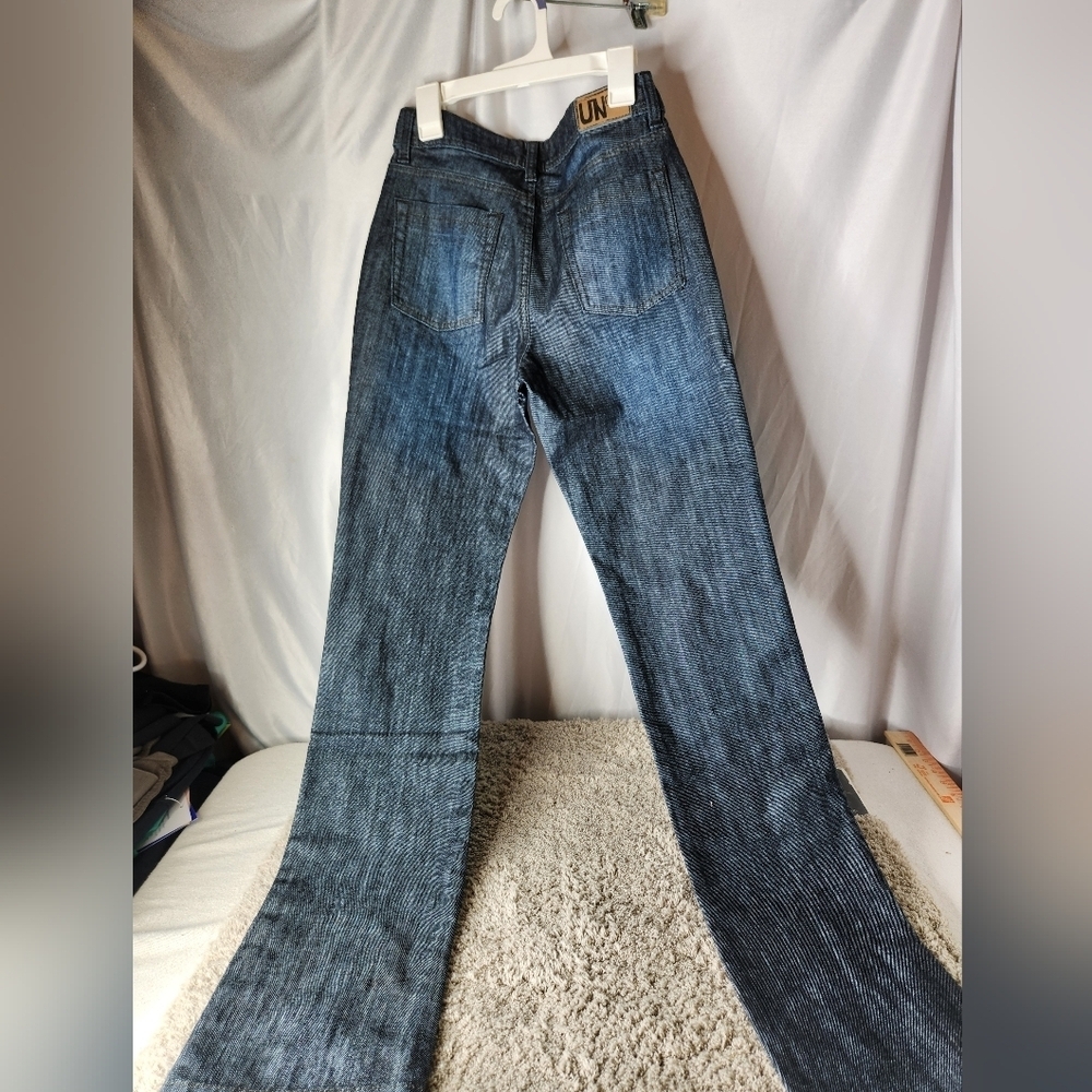 UN Ruly Dark Blue DenimPants Size 28/32 (says 34/32) - Picture 6 of 13